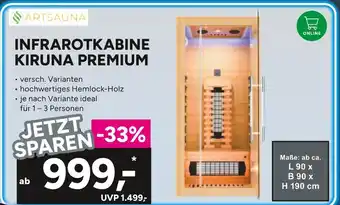 Marktkauf Artsauna infrarotkabine kiruna premium Angebot