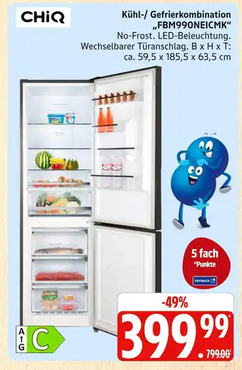 Marktkauf Chiq kühl-/ gefrierkombination fbm990neicmk Angebot