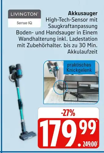 Marktkauf Livington sense iq akkusauger Angebot