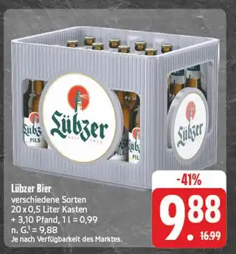 E-Center Lübzer bier Angebot