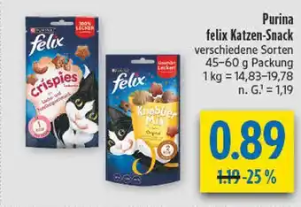 diska Purina felix crispies Angebot