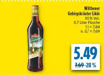 diska Wilthener gebirgskräuter likör Angebot