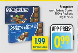 diska Schogetten schogetten haselnuss Angebot