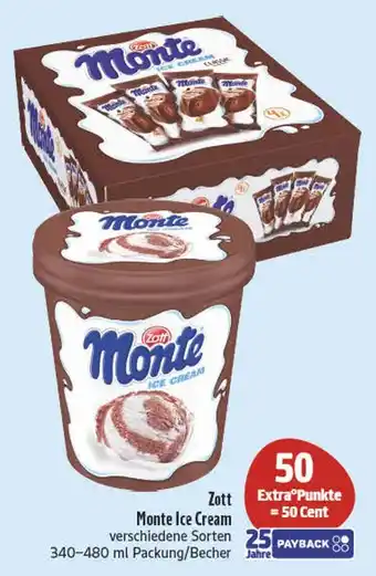 E-Center Zott monte ice cream Angebot