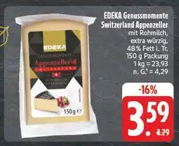 E-Center Edeka genussmomente switzerland appenzeller Angebot