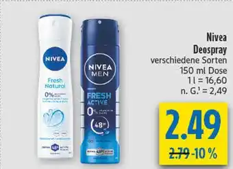 diska Nivea fresh natural Angebot