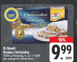 E-Center Dr. quendt dresdner christstollen Angebot