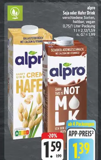 E-Center Alpro soja drink Angebot