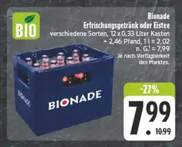 E-Center Bionade erfrischungsgetränk oder eistee Angebot