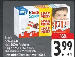 E-Center Kinder schokolade Angebot