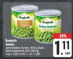 E-Center Bonduelle garten erbsen Angebot