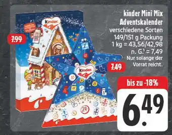 E-Center Kinder mini mix adventskalender haus Angebot