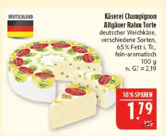 Marktkauf Käserei champignon allgäuer rahm torte Angebot
