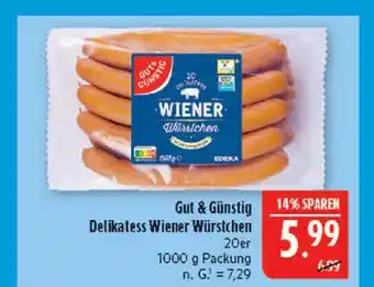 Marktkauf Gut & günstig delikatess wiener würstchen Angebot