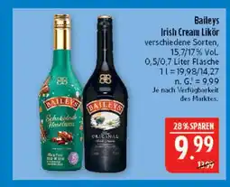 Marktkauf Baileys schokolade haselnuss irish cream likör Angebot