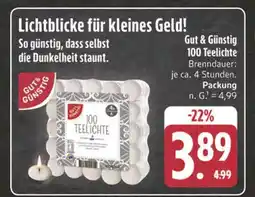 E-Center Gut & günstig 100 teelichte Angebot