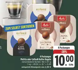 E-Center Melitta oder coffeeb kaffee kugeln Angebot