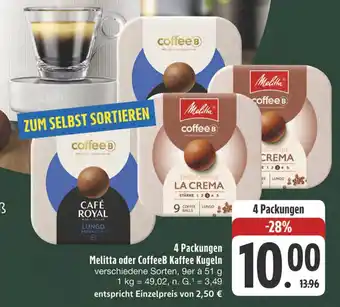 E-Center Melitta oder coffeeb kaffee kugeln Angebot