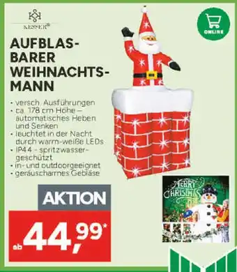 Marktkauf Kesser aufblasbarer weihnachtsmann Angebot