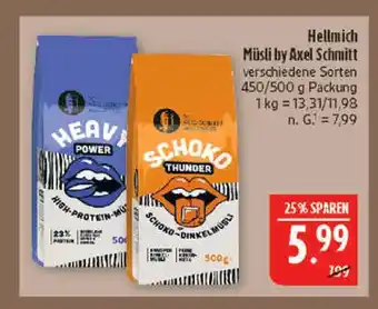 Marktkauf Hellmich müsli by axel schmitt heavy power high-protein-müsli Angebot
