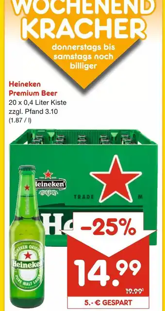 Netto Marken-Discount Heineken premium beer Angebot