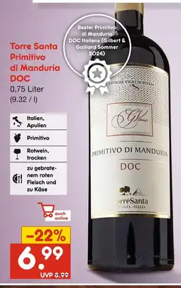 Netto Marken-Discount Torre santa primitivo di manduria doc Angebot
