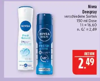 Marktkauf Nivea fresh natural deospray Angebot
