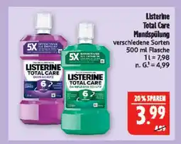 Marktkauf Listerine total care mundspülung Angebot