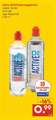Netto Marken-Discount Active o2 erfrischungsgetränk Angebot