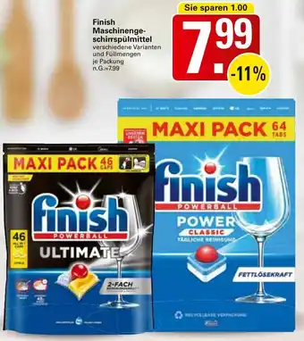 WEZ Finish Maschinengeschirrspülmittel Angebot
