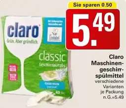 WEZ Claro Maschinengeschirrspülmittel Angebot