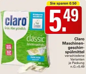 WEZ Claro Maschinengeschirrspülmittel Angebot