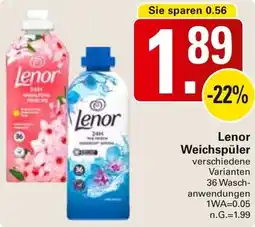 WEZ Lenor Weichspüler Angebot