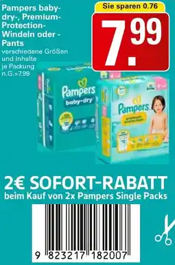 WEZ Pampers baby dry, Premium Protection Windeln oder Pants Angebot