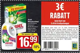 WEZ Ariel Waschmittel Angebot