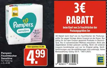 WEZ Pampers Feuchttücher Sensitive Angebot