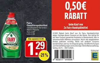 WEZ Fairy Handspülmittel Angebot