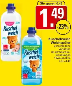 WEZ Kuschelweich Weichspüler Angebot