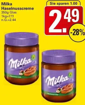 WEZ Milka Haselnusscreme Angebot