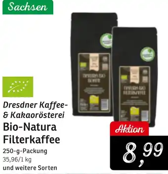 KONSUM Dresdner Kaffee- & Kakaorösterei Bio-Natura Filterkaffee Angebot