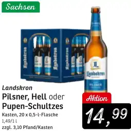 KONSUM Landskron Pilsner, Hell oder Pupen-Schultzes Angebot