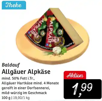 KONSUM Baldauf Allgäuer Alpkäse Angebot