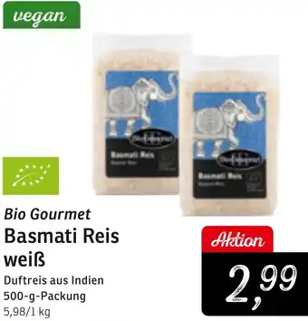 KONSUM Bio Gourmet Basmati Reis weiß Angebot