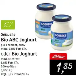 KONSUM Söbbeke Bio ABC Joghurt oder Bio Joghurt Angebot