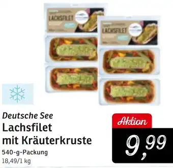 KONSUM Deutsche See Lachsfilet mit Kräuterkruste Angebot