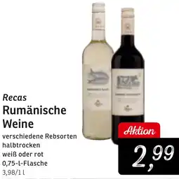 KONSUM Recas Rumänische Weine Angebot