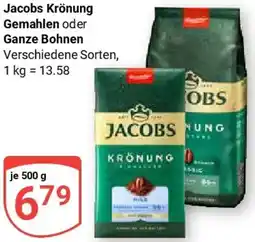 Globus Jacobs Krönung Gemahlen oder Ganze Bohnen Angebot