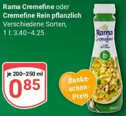 Globus Rama Cremefine oder Cremefine Rein pflanzlich Angebot