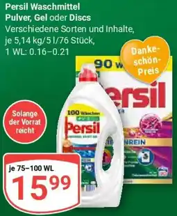 Globus Persil Waschmittel Pulver, Gel oder Discs Angebot