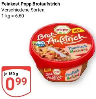 Globus Feinkost Popp Brotaufstrich Angebot